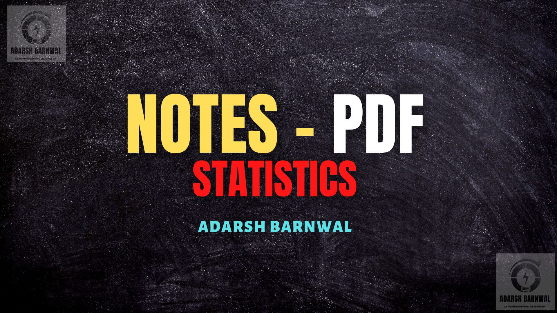 Statistics handwritten Notes & Question Bank for Jee mains 2023-2024 by adarsh barnwal