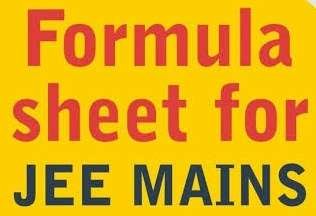 Jee Mains 2020 Formula Booklet Pdf Free Download Adarsh Barnwal