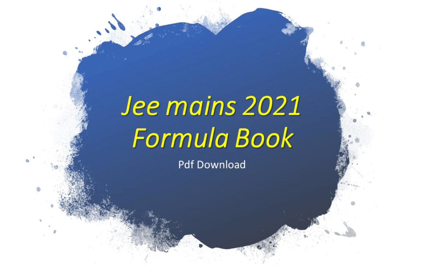 jee mains 2021 formula book pdf