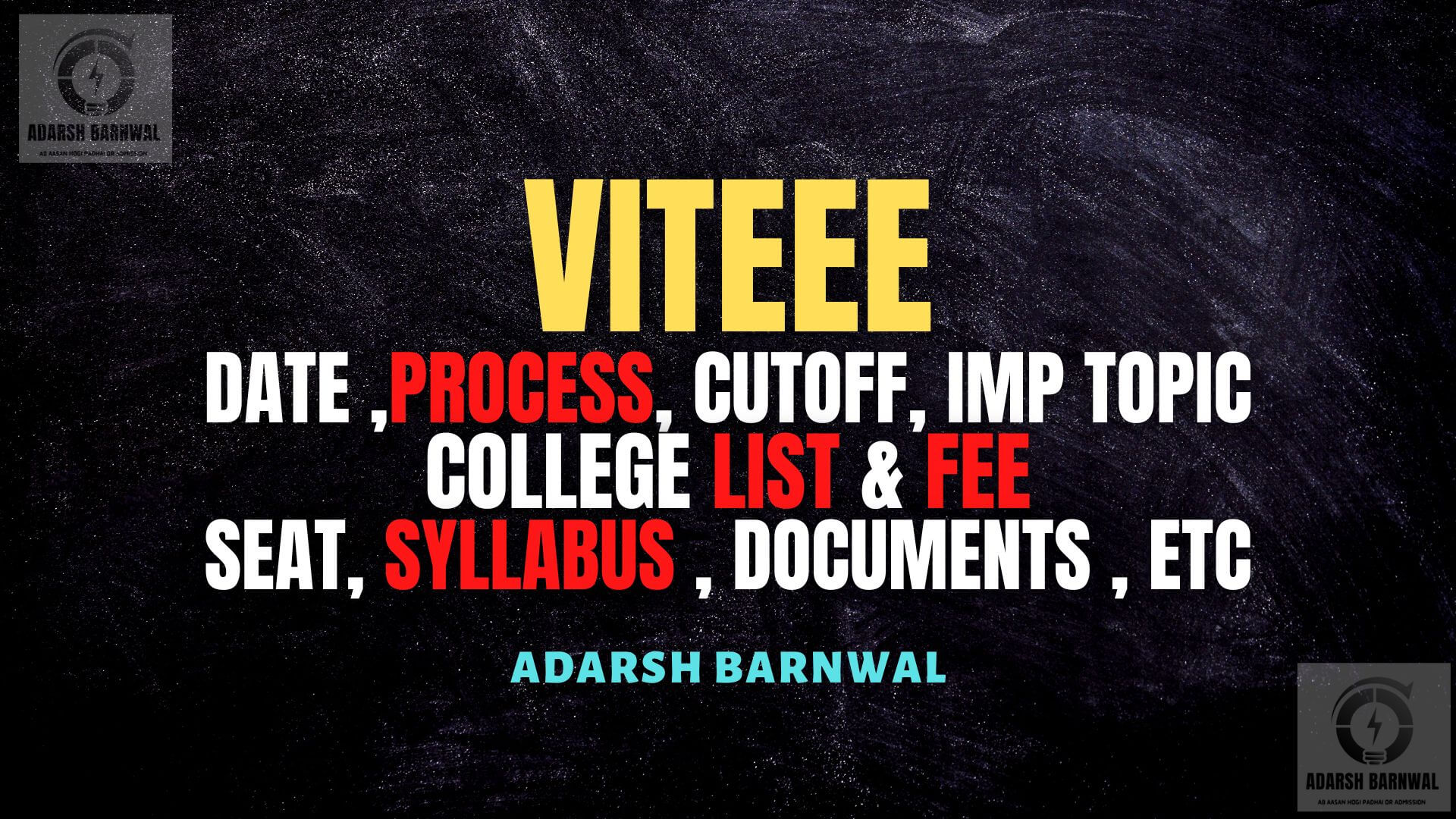 Viteee - Exam Dates , weightage , exam pattern , cutoffs , all details