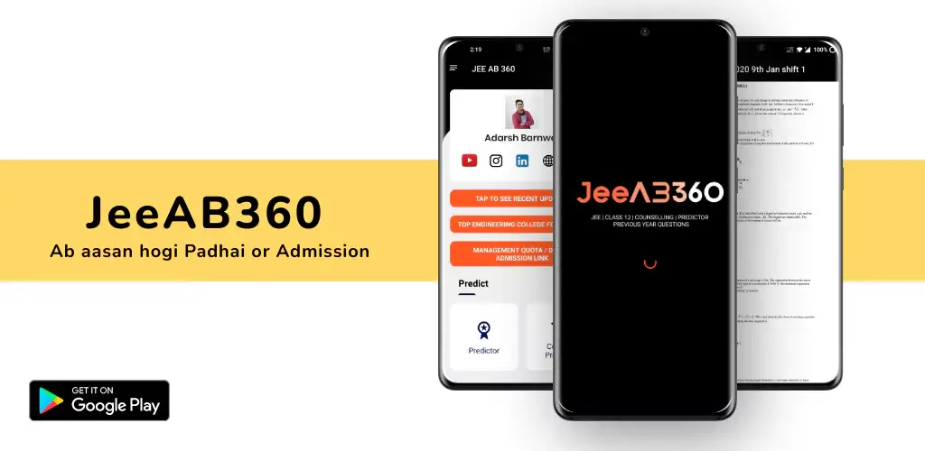 JeeAb360 - College & Rank Predictor By Adarsh Barnwal
