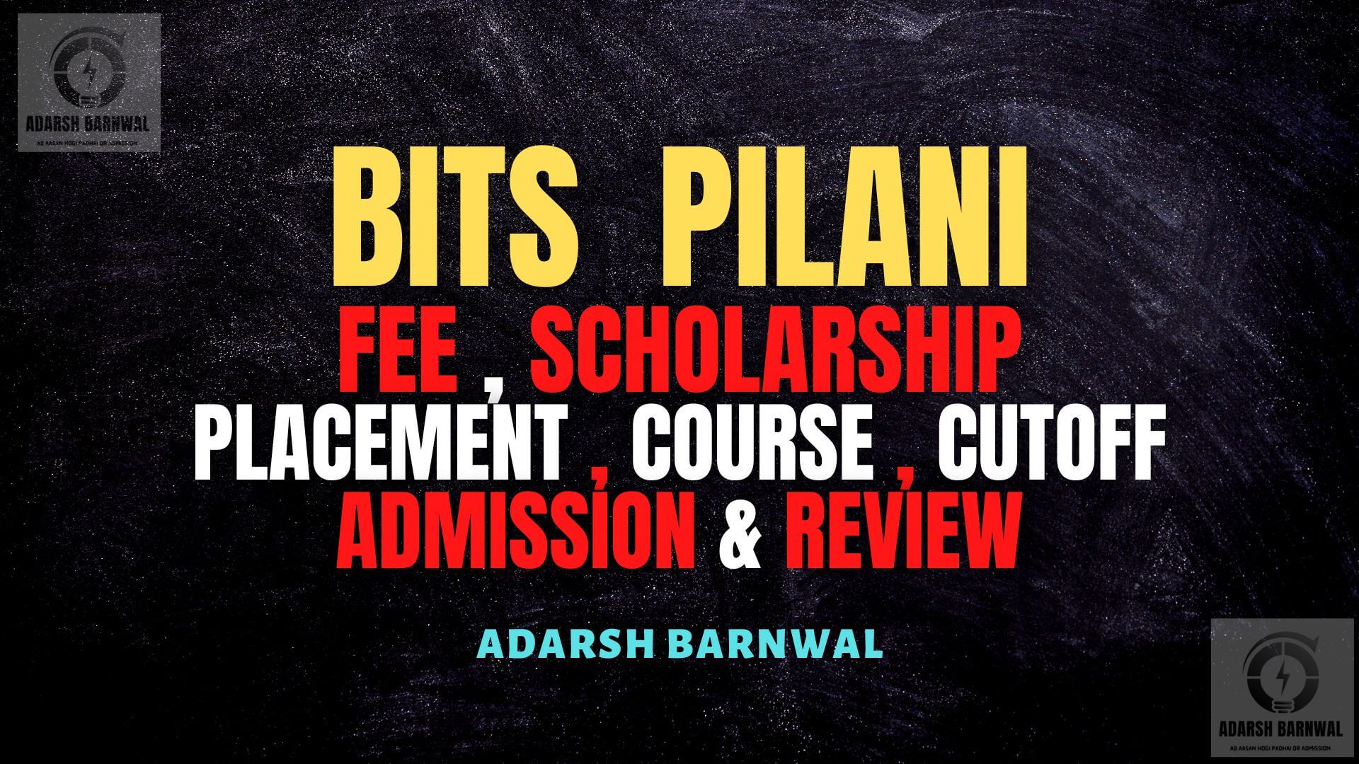 BITS Pilani : Admission , cutoff , Placement , Campus , Courses , fee 2023-2024 by adarsh barnwal