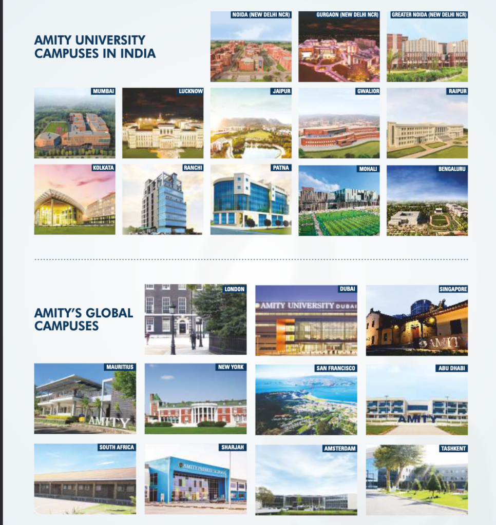 Amity University Noida : Placement , Ranking , Courses , Fees , Admission , Campus 2025-2026 2 Amity University Campuses Across India