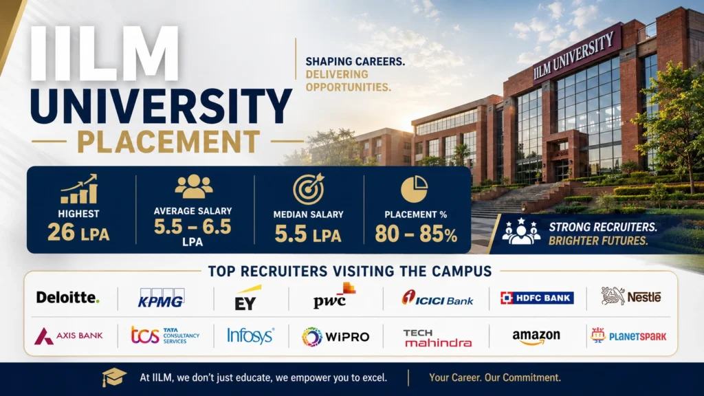 IILM University Greater Noida ( Gurugram ) : Direct Admission, cutoffs , Fees , Placement , Ranking 2026-2027 6 IILM University Previous Years Placement Statistics 2025-2026-2027